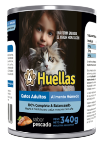 4 huellas adultos pescado humedos