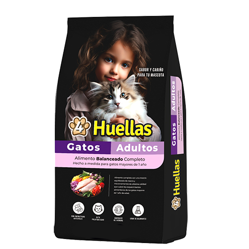 Gatos adultos 4 huellas